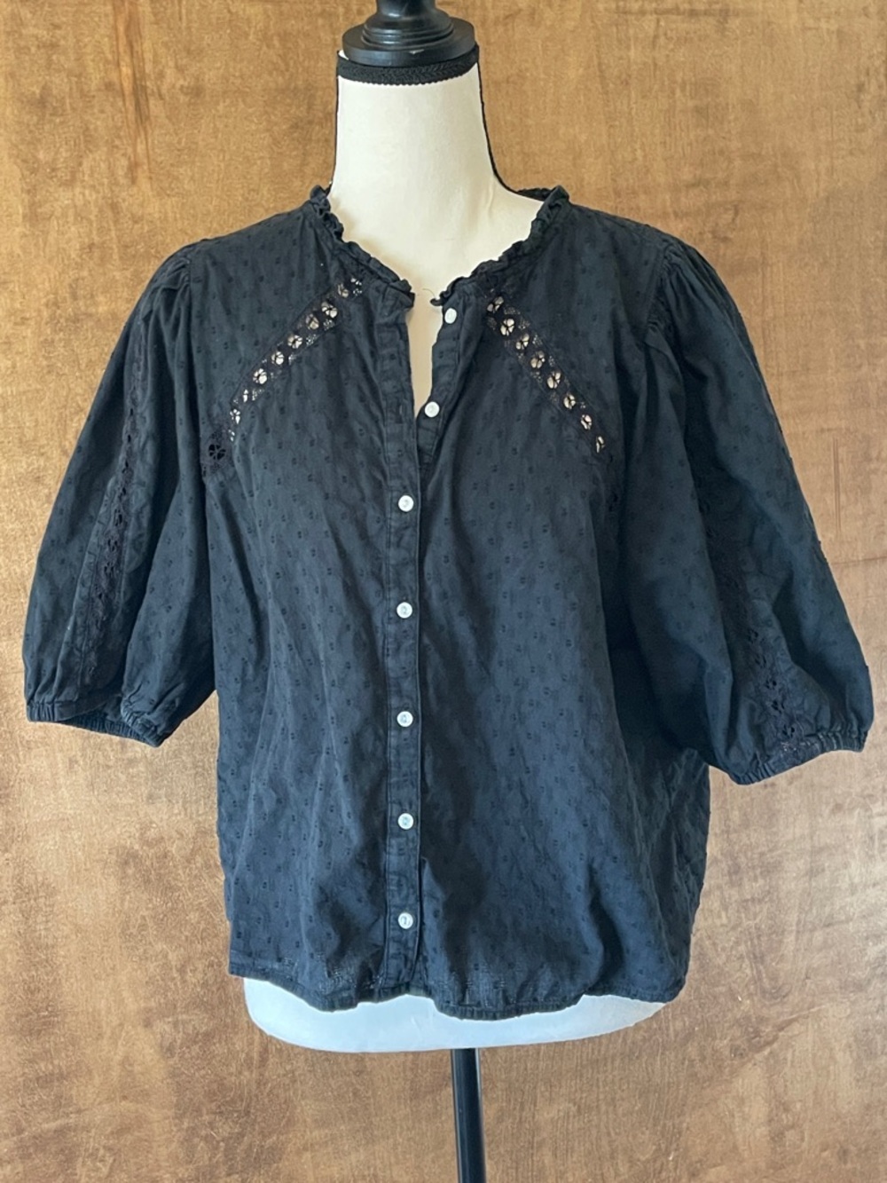 Old Navy Button Front Peasant Top